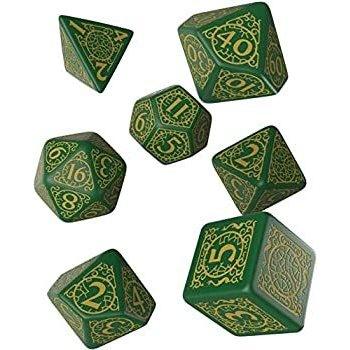 ダイス TRPG ボードゲーム パスファインダー Q-WORKSHOP Pathfinder Jade Regent ダイス7個セット 東洋風装飾 精密彫刻 D4 D6 D8 D10 D12 D20 パーセンテージダイス テーブルトークRPG用 コレクション 運命の神秘 - Trade Center