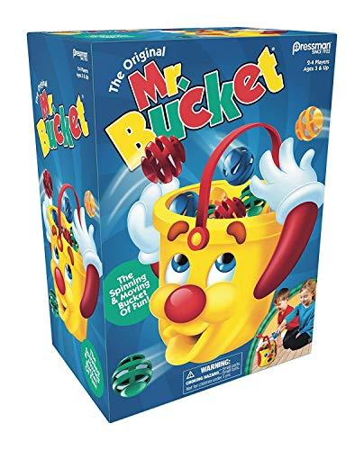 ボードゲーム Pressman Mr. Bucket Game プレッスマン 活発な動き 回転機能 ボール吐き出し 家族向け懐かしの名作 90年代復刻版 遊びながら反射神経向上 子どもの成長促進 3歳以上対応 高品質耐久性 電池駆動 電池別売