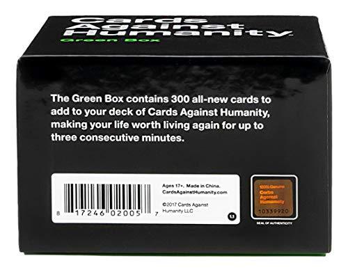 カードゲーム Cards Against Humanity Green Box Cards Against Humanity基本セット対応 300枚カード拡張パック 大人数対応 白カード245枚 黒カード55枚 英語大人向けユーモア 大人の集まり向けパーティーゲーム 