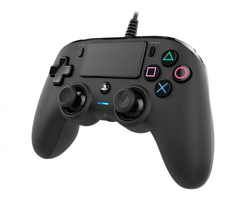 コントローラー Nacon Official PS4 Wired Compact Controller Black Sony Interactive Entertainment公式ライセンス取得 人間工学設計 ソフトタッチ表面処理 3メートルケーブル振動モーター搭載 PC XInput対応