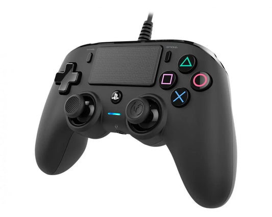 コントローラー Nacon Official PS4 Wired Compact Controller Black Sony Interactive Entertainment公式ライセンス取得 人間工学設計 ソフトタッチ表面処理 3メートルケーブル振動モーター搭載 PC XInput対応