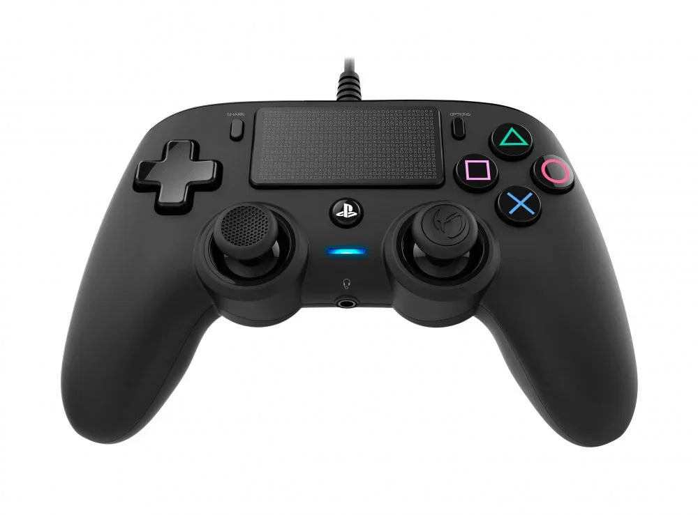コントローラー Nacon Official PS4 Wired Compact Controller Black Sony Interactive Entertainment公式ライセンス取得 人間工学設計 ソフトタッチ表面処理 3メートルケーブル振動モーター搭載 PC XInput対応