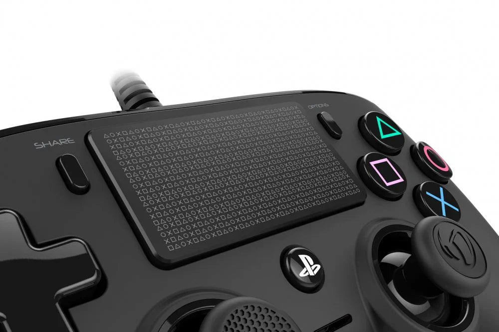 コントローラー Nacon Official PS4 Wired Compact Controller Black Sony Interactive Entertainment公式ライセンス取得 人間工学設計 ソフトタッチ表面処理 3メートルケーブル振動モーター搭載 PC XInput対応