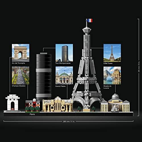レゴ アーキテクチャー パリ スカイライン ビルディングセット 21044 建築模型 レゴ 世界の名建築 エッフェル塔 凱旋門 ルーヴル美術館 グラン・パレ シャンゼリゼ 緑地再現 649ピース 大人向け 教育的価値
