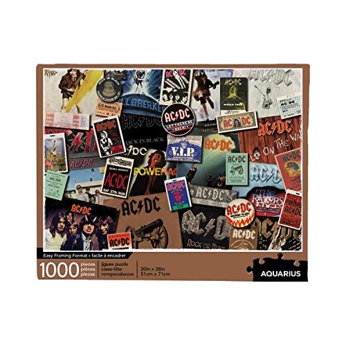ジグソーパズル AC/DC Albums 1000ピース ロックバンド アルバムジャケット コレクション 知的エンターテインメント インテリア プレゼント ロックの歴史 50周年記念 脳トレ ストレス解消 集中力向上 達成感 音楽ファン 世代を超えた楽しみ 名曲 並行輸入品 - Trade Center