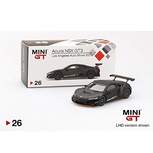 MINI GT 1/64 Scale Model MINI GT ACURA NSX GT3 MATTE BLACK 2017 LA AUTO SHOW LHD アキュラ NSX GT3 マットブラック