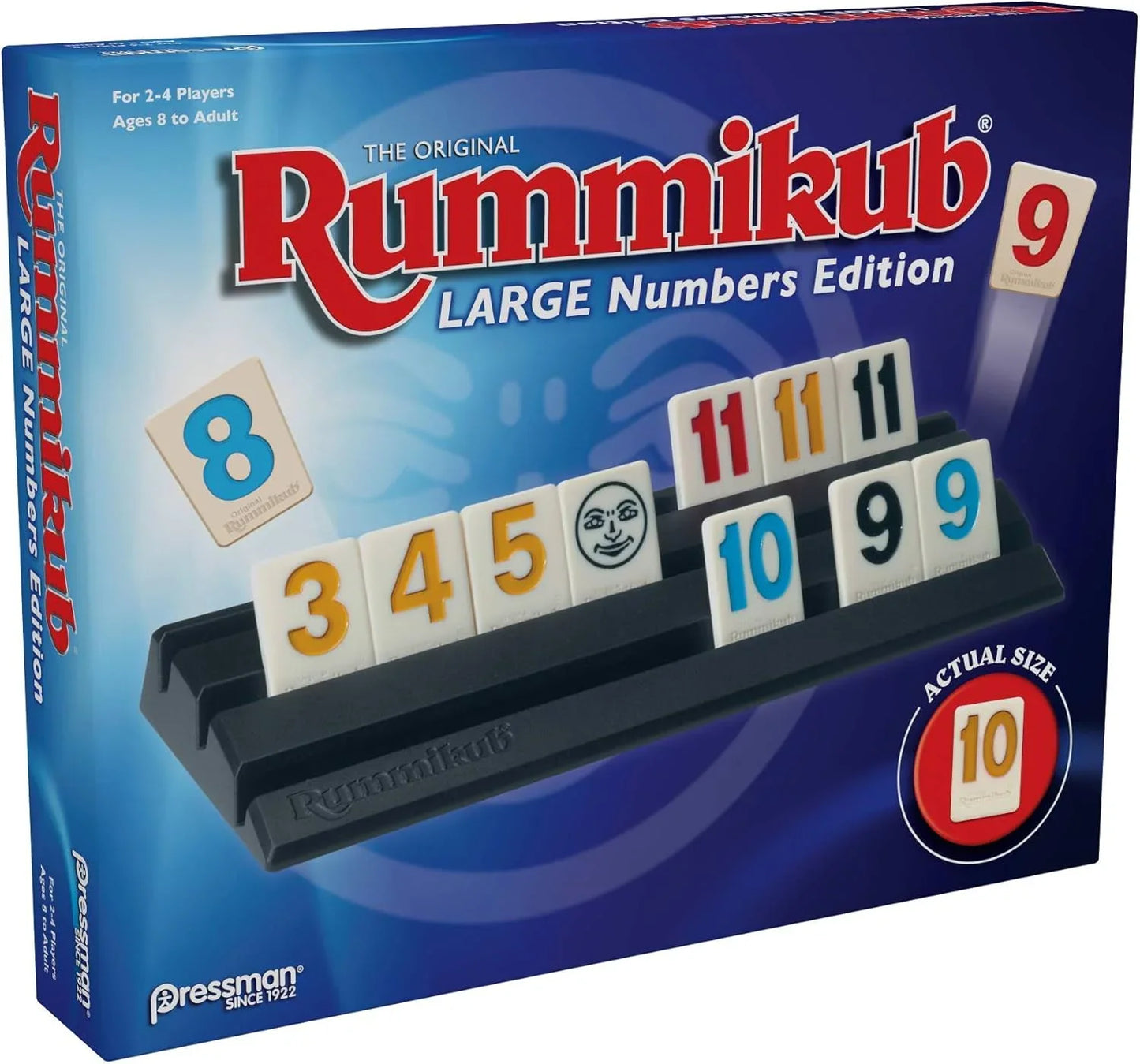 ボードゲーム ラミキューブ The Original Rummikub Large Numbers Edition Pressman社 タイルゲーム 大きく明るい数字 高品質 106枚タイル 家族向け 2人から4人 8歳以上 約60分 戦略性と運 世代を超えて楽しめる 英語版 日本語説明書なし