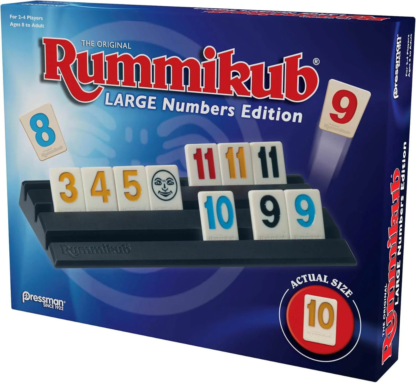 ボードゲーム ラミキューブ The Original Rummikub Large Numbers Edition Pressman社 タイルゲーム 大きく明るい数字 高品質 106枚タイル 家族向け 2人から4人 8歳以上 約60分 戦略性と運 世代を超えて楽しめる 英語版 日本語説明書なし