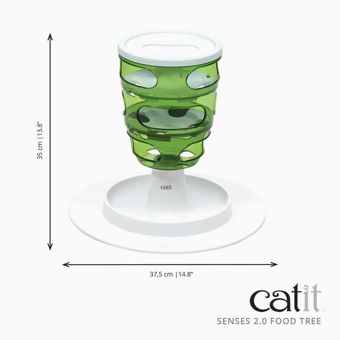 アウトレット品 給餌器 Catit Senses 2.0 フードツリー 猫用 知能刺激 食事ペース促進 安全設計 丈夫 早食い防止 遊びながら食べる 猫ちゃん用 ツリー型探索 本能刺激 健康維持 簡単投入 活動量増加 食品グレード素材 猫の知的好奇心対応