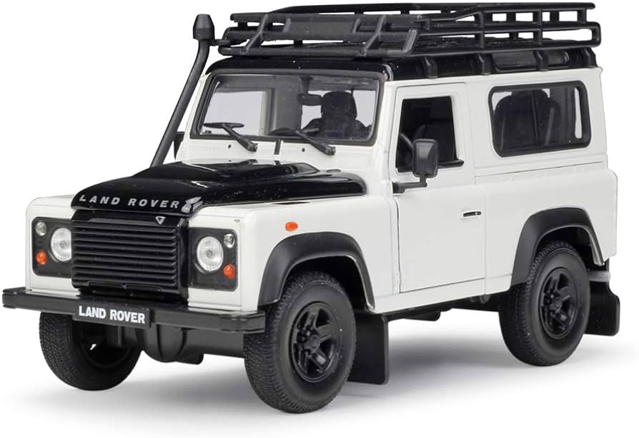 Willy 1/24 Land Rover Defender ランドローバー ディフェンダー ホワイト with roof rack and snorkel