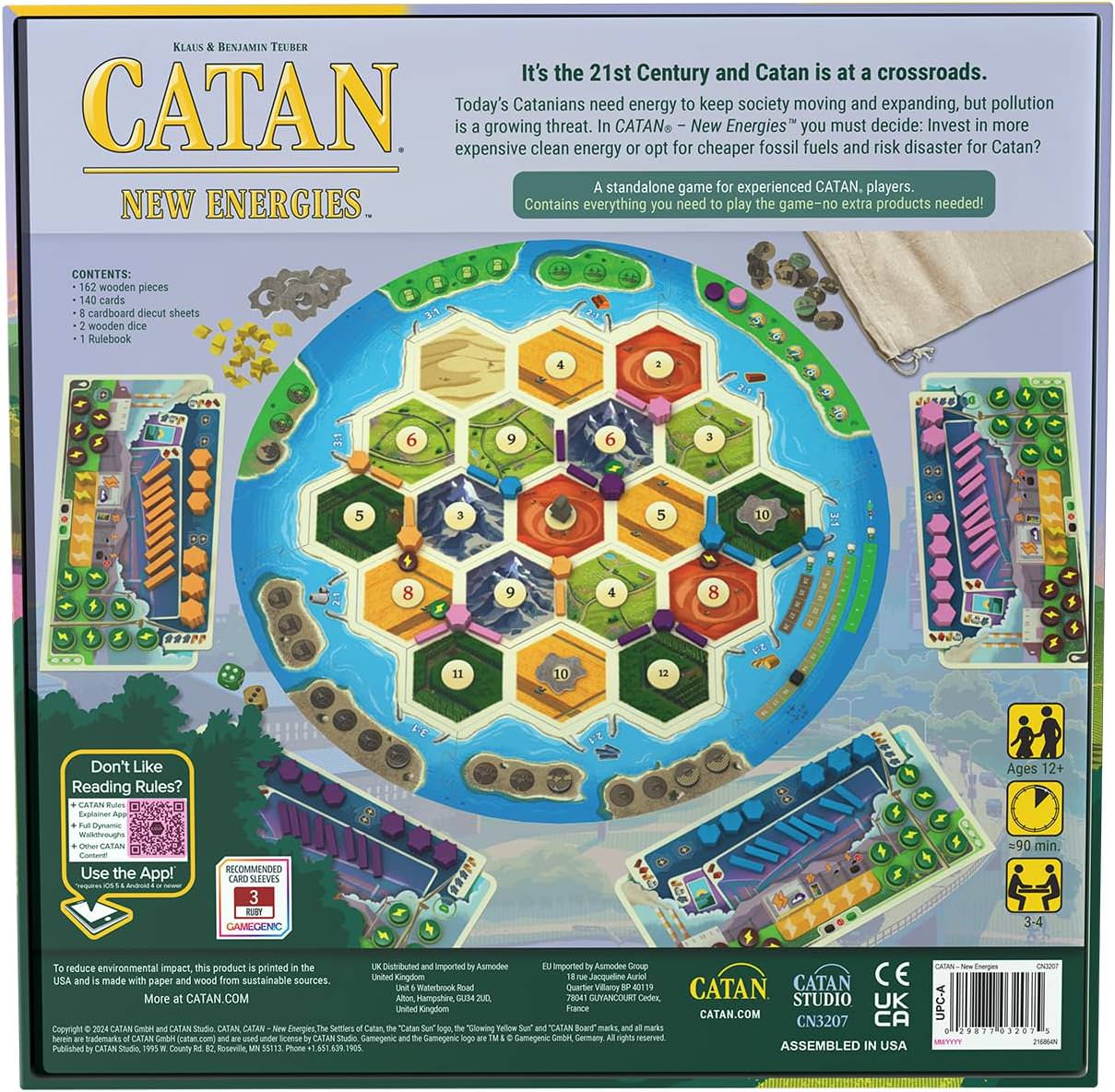 ボードゲーム CATAN New Energies カタン ニューエナジー Catan Studio 世界中で愛され続けている 現代社会 エネルギー問題 環境問題 戦略ゲーム 3名から4名 12歳以上 90分 英語版 スタンドアロンゲーム 21世紀 発電所