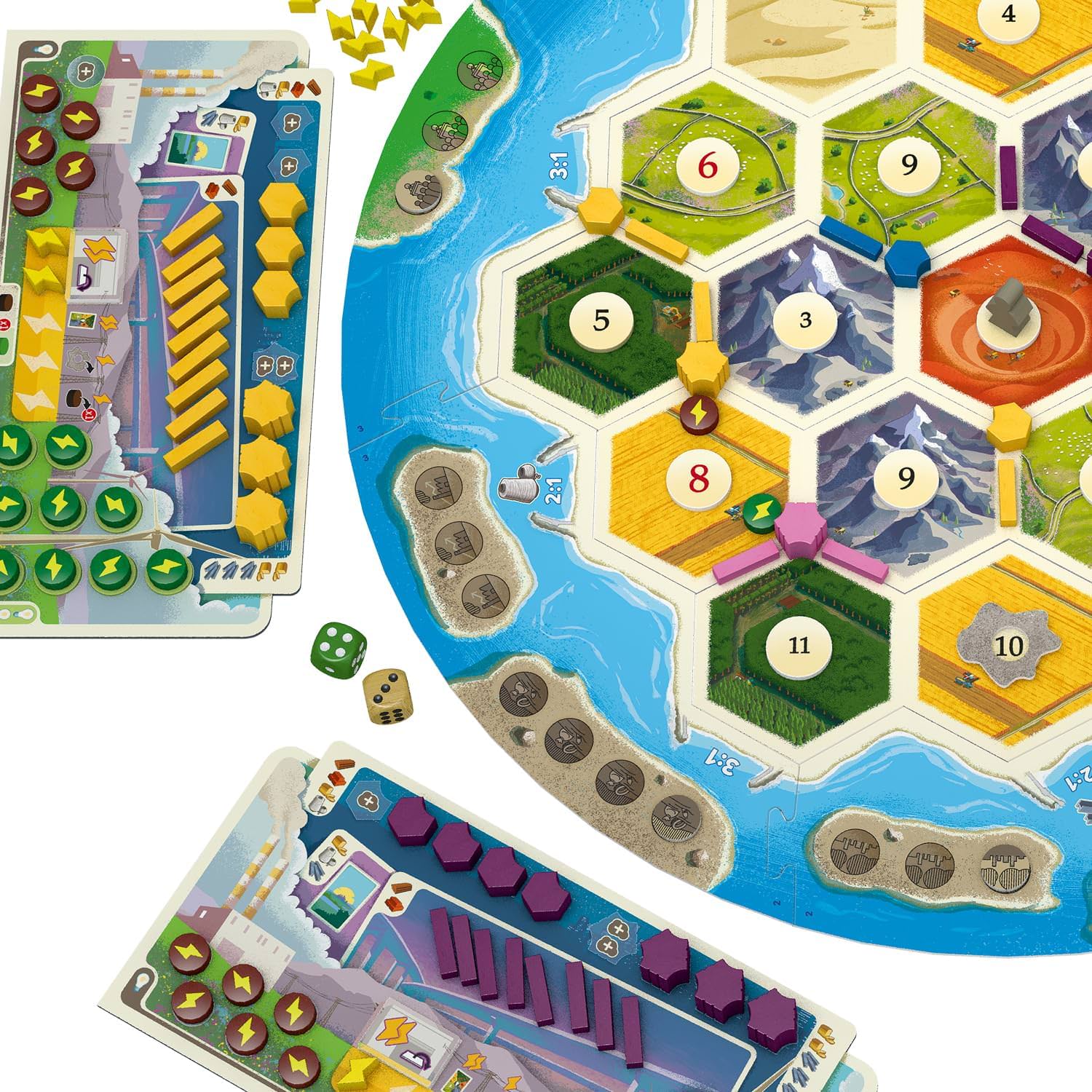ボードゲーム CATAN New Energies カタン ニューエナジー Catan Studio 世界中で愛され続けている 現代社会 エネルギー問題 環境問題 戦略ゲーム 3名から4名 12歳以上 90分 英語版 スタンドアロンゲーム 21世紀 発電所