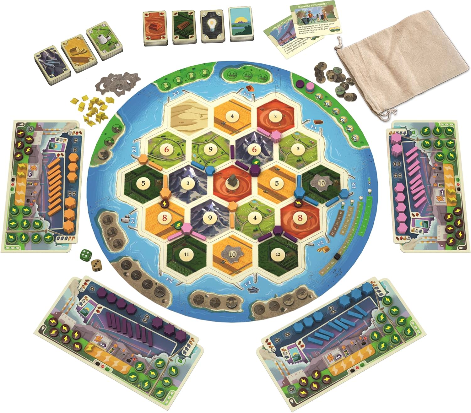 ボードゲーム CATAN New Energies カタン ニューエナジー Catan Studio 世界中で愛され続けている 現代社会 エネルギー問題 環境問題 戦略ゲーム 3名から4名 12歳以上 90分 英語版 スタンドアロンゲーム 21世紀 発電所