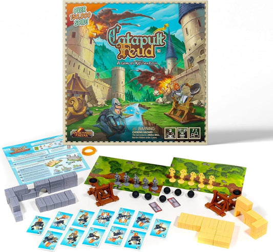 テーブルゲーム Catapult Feud Catapult Feud 城の建設と戦略的部隊配置 カタパルト操作による白熱の家族向けバトル サバイバル形式の対戦と名家の古代兵器戦い 戦略シミュレーションとコミュニケーション促進に最適 英語版 日本語説明書なし