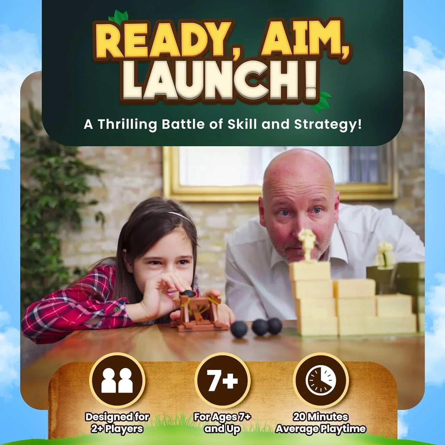 テーブルゲーム Catapult Feud Catapult Feud 城の建設と戦略的部隊配置 カタパルト操作による白熱の家族向けバトル サバイバル形式の対戦と名家の古代兵器戦い 戦略シミュレーションとコミュニケーション促進に最適 英語版 日本語説明書なし