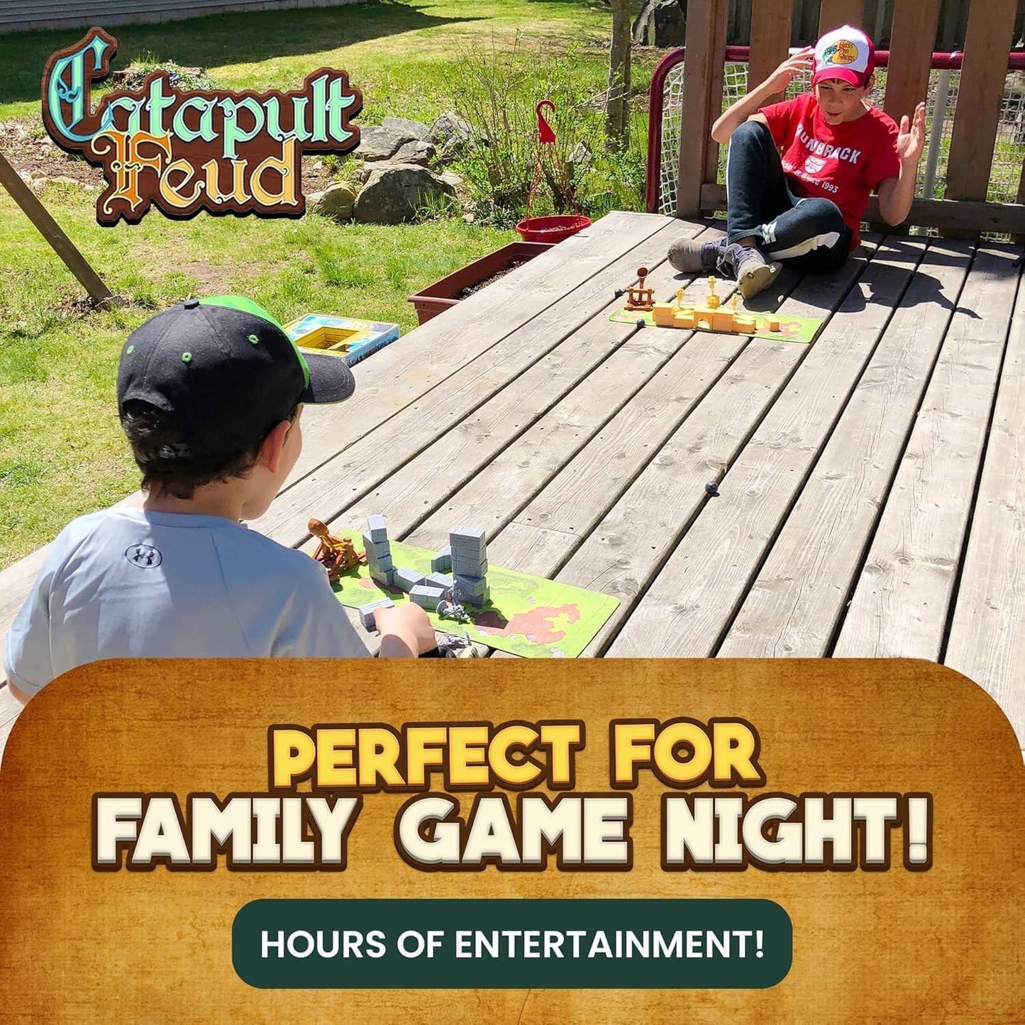 テーブルゲーム Catapult Feud Catapult Feud 城の建設と戦略的部隊配置 カタパルト操作による白熱の家族向けバトル サバイバル形式の対戦と名家の古代兵器戦い 戦略シミュレーションとコミュニケーション促進に最適 英語版 日本語説明書なし
