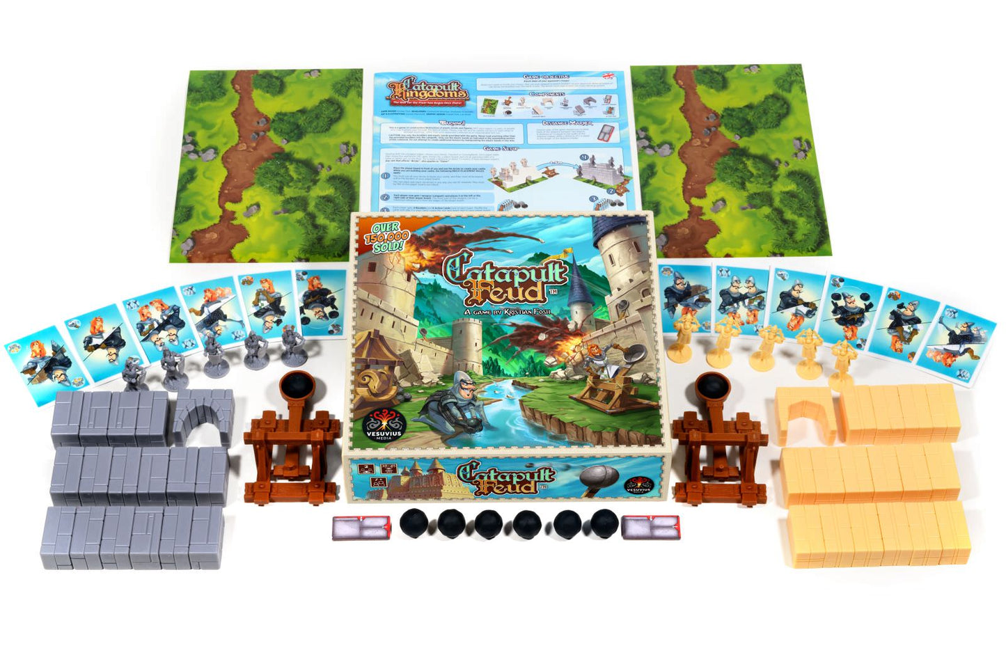 テーブルゲーム Catapult Feud 城の建設と戦略的部隊配置 カタパルト操作による白熱の家族向けバトル サバイバル形式の対戦と名家の古代兵器戦い 戦略シミュレーションとコミュニケーション促進に最適 英語版 日本語説明書なし