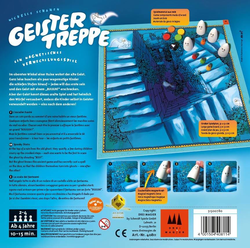 ボードゲーム 家族の思い出を彩る不思議なすごろくゲーム お化けに変身しながら階段を上る冒険 ドイツキッズゲーム大賞受賞作品 想像力と記憶力を自然と育む遊び 新感覚プレイ時間約15分 対象4歳以上