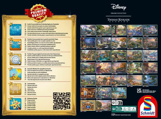 ジグソーパズル ディズニー おしゃれキャット 1000ピース トーマス・キンケード シュミット 光の画家が描くパリの街並みと猫たちの物語 高品質厚紙使用 マット仕上げ 完成サイズ693mm×493mm