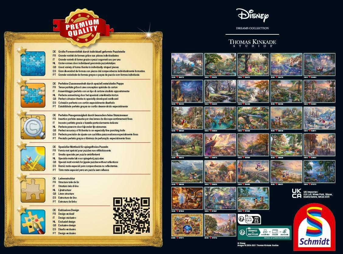 ジグソーパズル ディズニー おしゃれキャット 1000ピース トーマス・キンケード シュミット 光の画家が描くパリの街並みと猫たちの物語 高品質厚紙使用 マット仕上げ 完成サイズ693mm×493mm 参照用フルカラーポスター付き - Trade Center