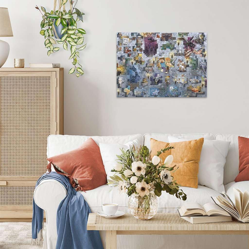 ジグソーパズル Ravensburger Mojang Minecraft Mobs 1000 Piece マインクラフト モブ キャラクター スティーブ アレックス クリーパー エンダードラゴン 村人 スケルトン ドイツ ラベンスバーガー 老舗 メーカー 冒険 創造力 集中力