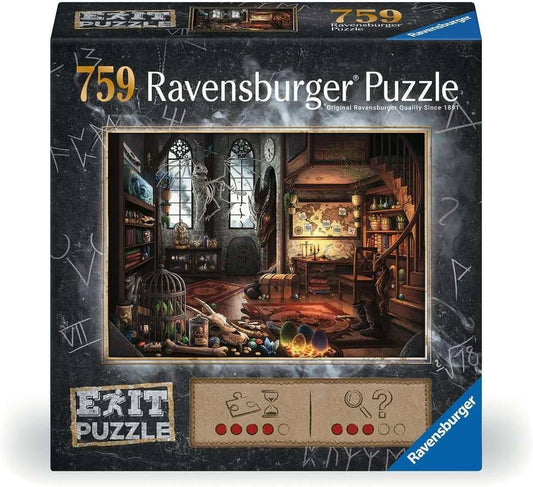 パズル EXIT 5 イン・ザ・ドラゴン・キャッスル ドラゴン研究所 Ravensburger 謎解き エスケープゲーム 759個 ジグソーパズル 新感覚 体験 12歳以上 難易度レベル3 70×50cm 革新的 作品 神秘的 冒険 組み立て 論理的思考 英語版 日本語説明書なし