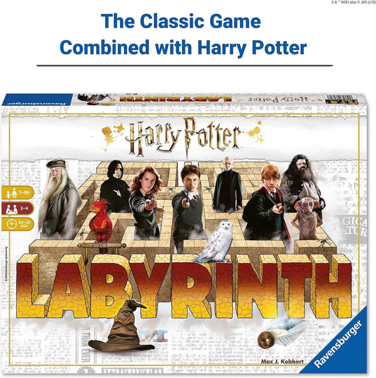 ボードゲーム ハリーポッター ラビリンス Harry Potter Labyrinth ホグワーツの魔法学校 迷路の冒険 戦略的なプレイ 高品質素材 説明書付き 家族向け 7歳以上 20分から30分プレイ マルチ言語版 