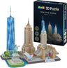 3Dパズル Revell ニューヨークスカイライン 123ピース 精密カット 発泡素材 簡単組み立て のり不要 工具不要 ワンワールドトレードセンター 自由の女神 ブルックリン橋 エンパイアステートビル クライスラービル インテリアサイズ