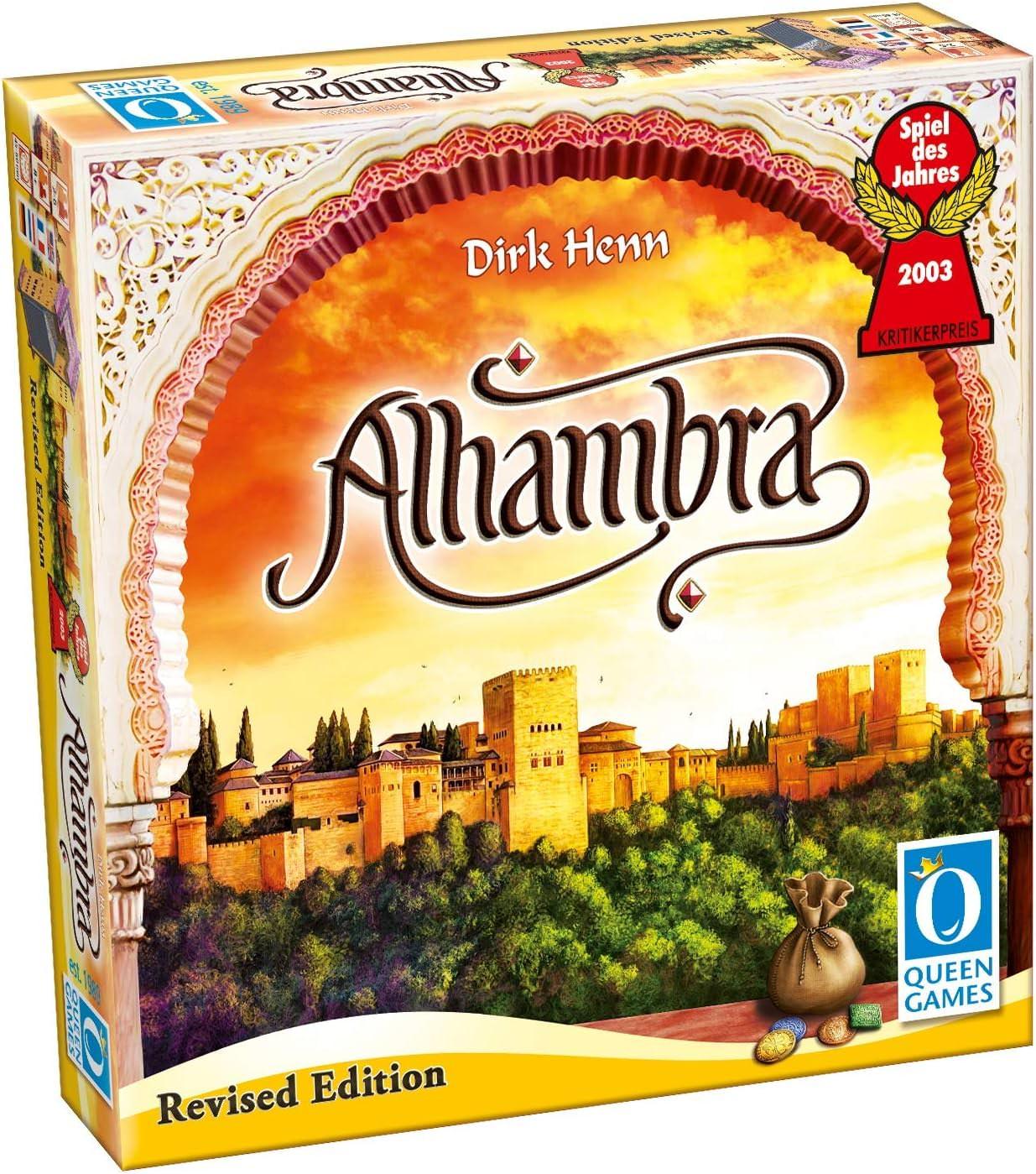 ボードゲーム アルハンブラ 改訂版 アルハンブラ 高品質部品 グレードアップルール 美しいイラスト 戦略性重視 独特の経済システム 4種類の通貨使用 6種類建物タイル配置 45分プレイ 2-6人対象年齢8歳以上 最高建築家競う 