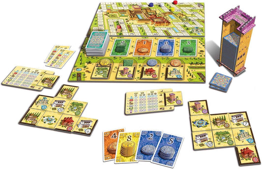 ボードゲーム アルハンブラ 改訂版 アルハンブラ 高品質部品 グレードアップルール 美しいイラスト 戦略性重視 独特の経済システム 4種類の通貨使用 6種類建物タイル配置 45分プレイ 2-6人対象年齢8歳以上 最高建築家競う 
