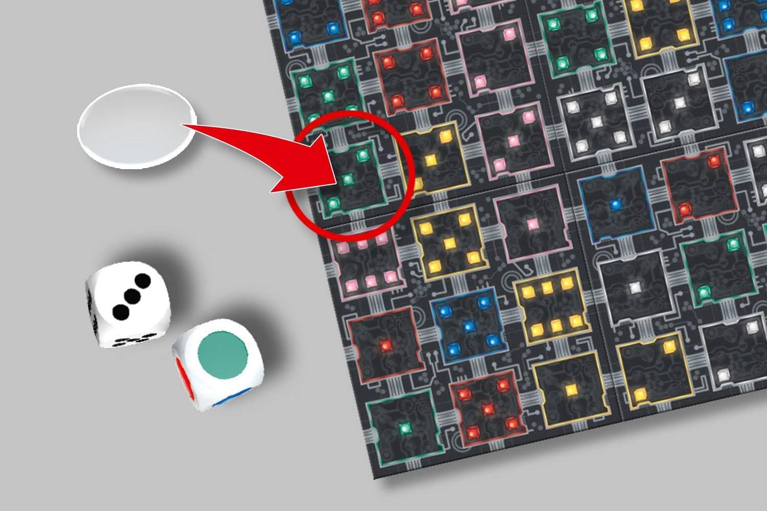 パズルゲーム ボードゲーム Micro Robots 知的好奇心 スリリング 論理パズル 頭脳戦 制御コンピュータ修理 最短経路探索 2人から99人対応 20分完結 8歳以上 ソロプレイ可能 カラーダイス 数字ダイス 36マス基板輸入英語版 - Trade Center