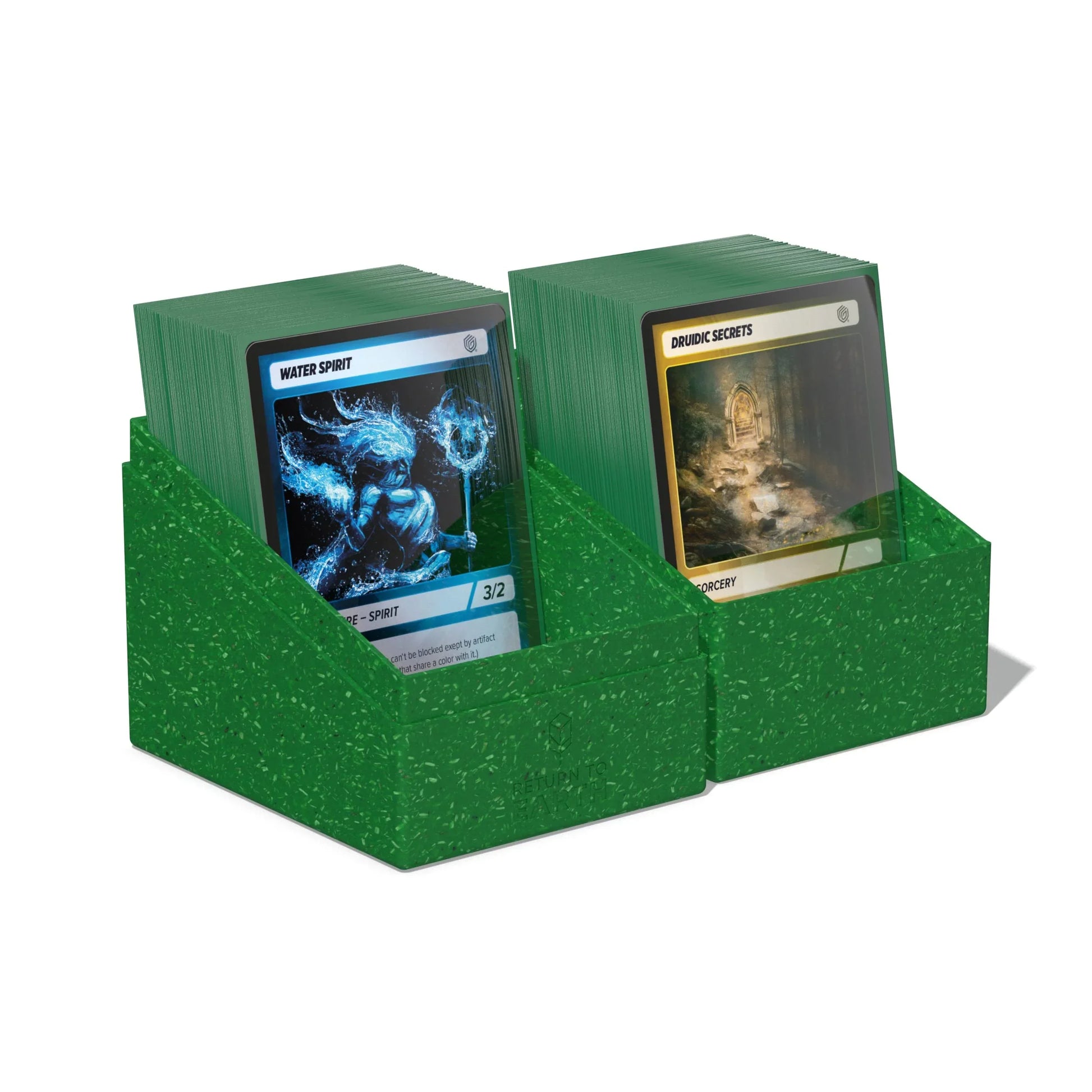 トレーディングカードケース Ultimate Guard RTE Boulder 133+ Green 環境に配慮した収納 大容量最大133枚収納可能 高耐久安全閉鎖システム モジュラー設計 FSC認証パッケージ ドイツ製 高品質TCGデッキ保護用ケース 87%再生資源使用