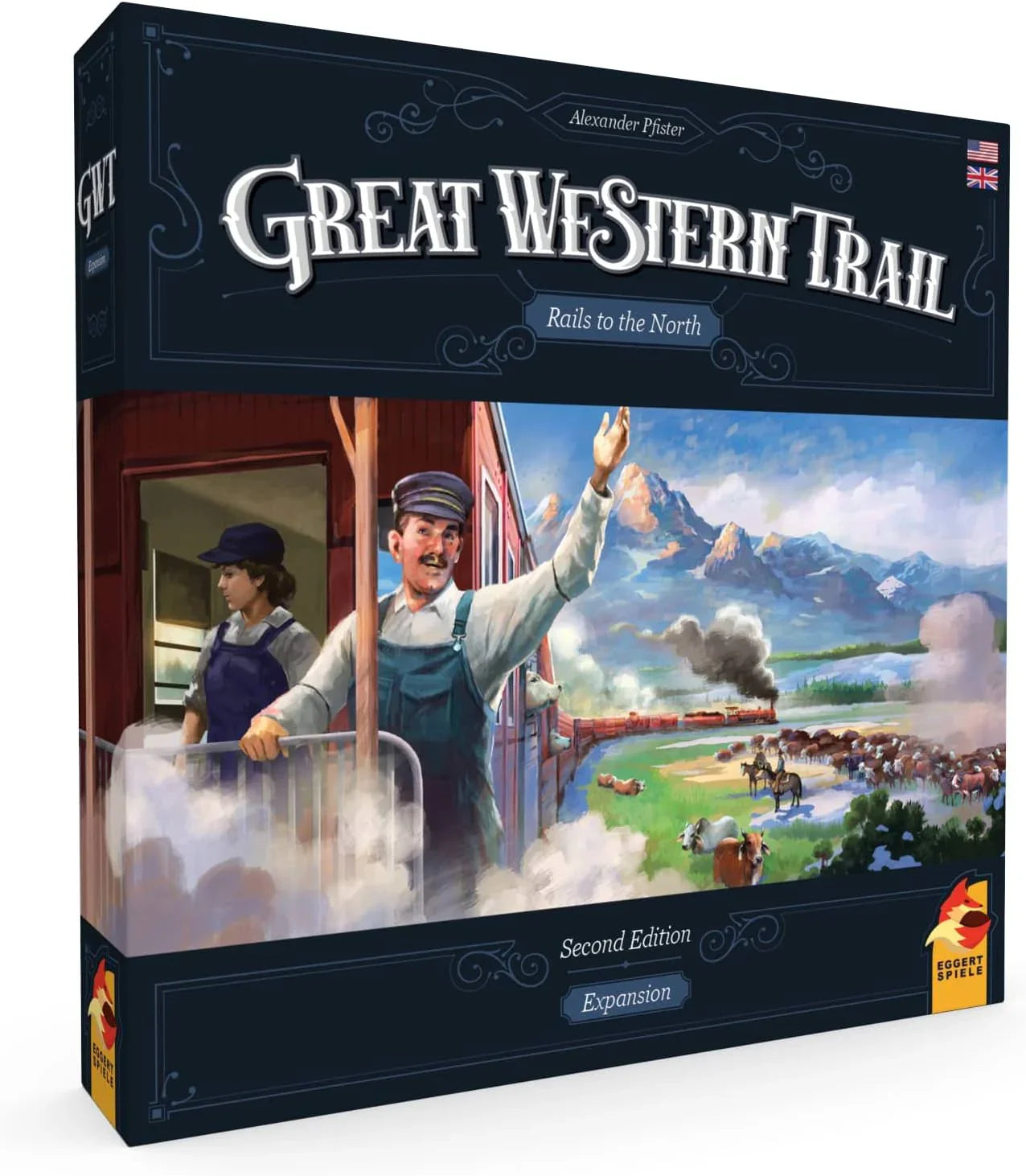 ボードゲーム拡張セット グレート・ウエスタン・トレイル 第2版 Rails to the North Alexander Pfister デザイナー 1-4人用 12歳以上 75-150分 カンザスシティ オレゴンシティ モントリオール 牛出荷ルート 鉄道経路 