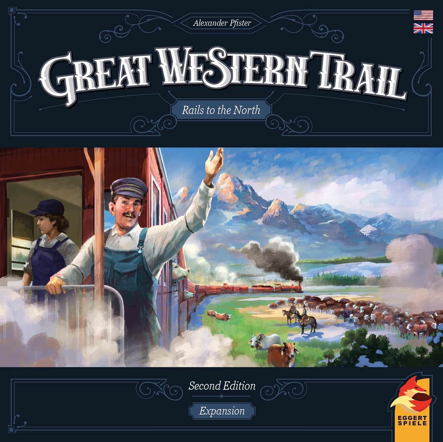 ボードゲーム拡張セット グレート・ウエスタン・トレイル 第2版 Rails to the North Alexander Pfister デザイナー 1-4人用 12歳以上 75-150分 カンザスシティ オレゴンシティ モントリオール 牛出荷ルート 鉄道経路 