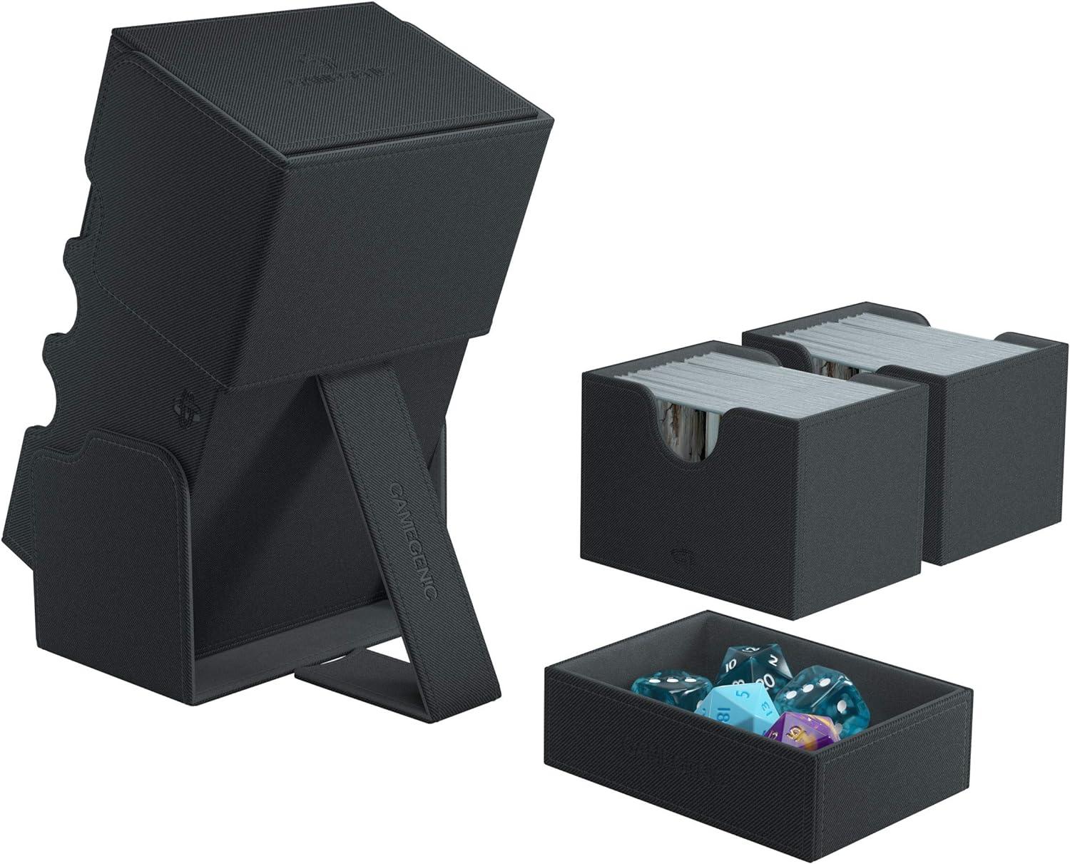 デッキボックス GameGenic Stronghold 200+ XL 大容量設計 カードプロテクション ダブルスリーブ対応 取り外し可能カードホルダー 高品質 Nexofyber素材 洗練デザイン マグネット式留め具 アクセサリー引き出し 多機能収納