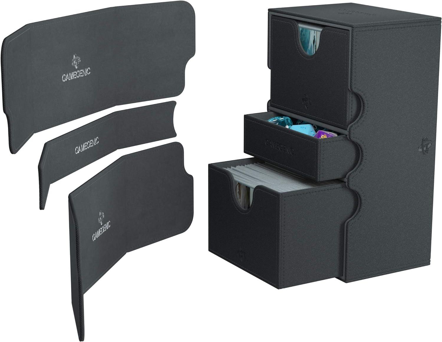 デッキボックス GameGenic Stronghold 200+ XL 大容量設計 カードプロテクション ダブルスリーブ対応 取り外し可能カードホルダー 高品質 Nexofyber素材 洗練デザイン マグネット式留め具 アクセサリー引き出し 多機能収納