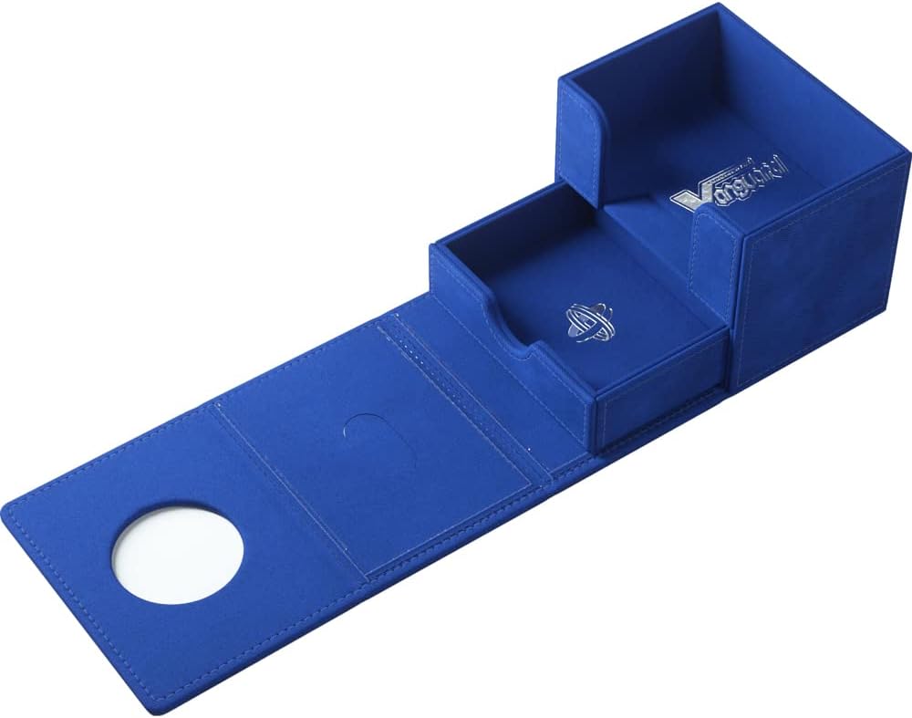 カードファイト!! ヴァンガード ネイションズ・ヴォールト プレミアムデッキボックス Dark States Blue ゲームジェニック 公式ライセンス取得 高品質 プレミアムNexofyber表面 マイクロファイバー内装 金属プレートロック 最大50枚収納