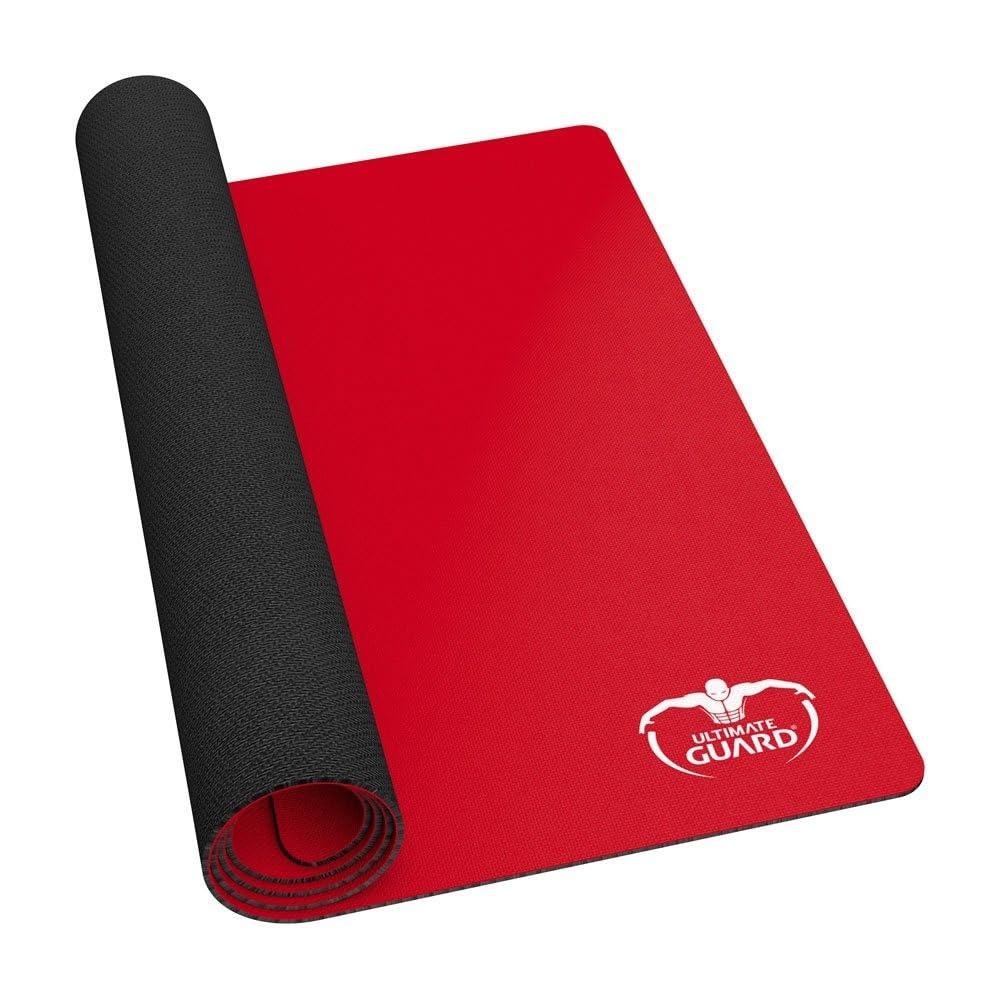 アウトレット品 プレイマット Ultimate Guard Monochrome Red 高品質 61×35cm 2mm厚 柔軟素材 滑り止め加工 折りたたみ可能 携帯便利 カード保護 ゲーム安定 安心操作 スタイリッシュ 赤モノクロデザイン プレイ環境向上