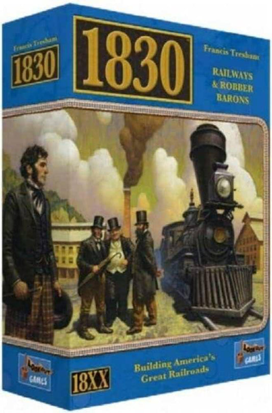 ボードゲーム 1830 Railways & Robber Barons Revised Edition 18xxシリーズ 鉄道帝国構築 投資戦略 株式売買 路線建設 米国東部 カナダ南東部 本格シミュレーション ゲームボード 六角形マス目 取締役 投資家 英語版 日本語説明書なし