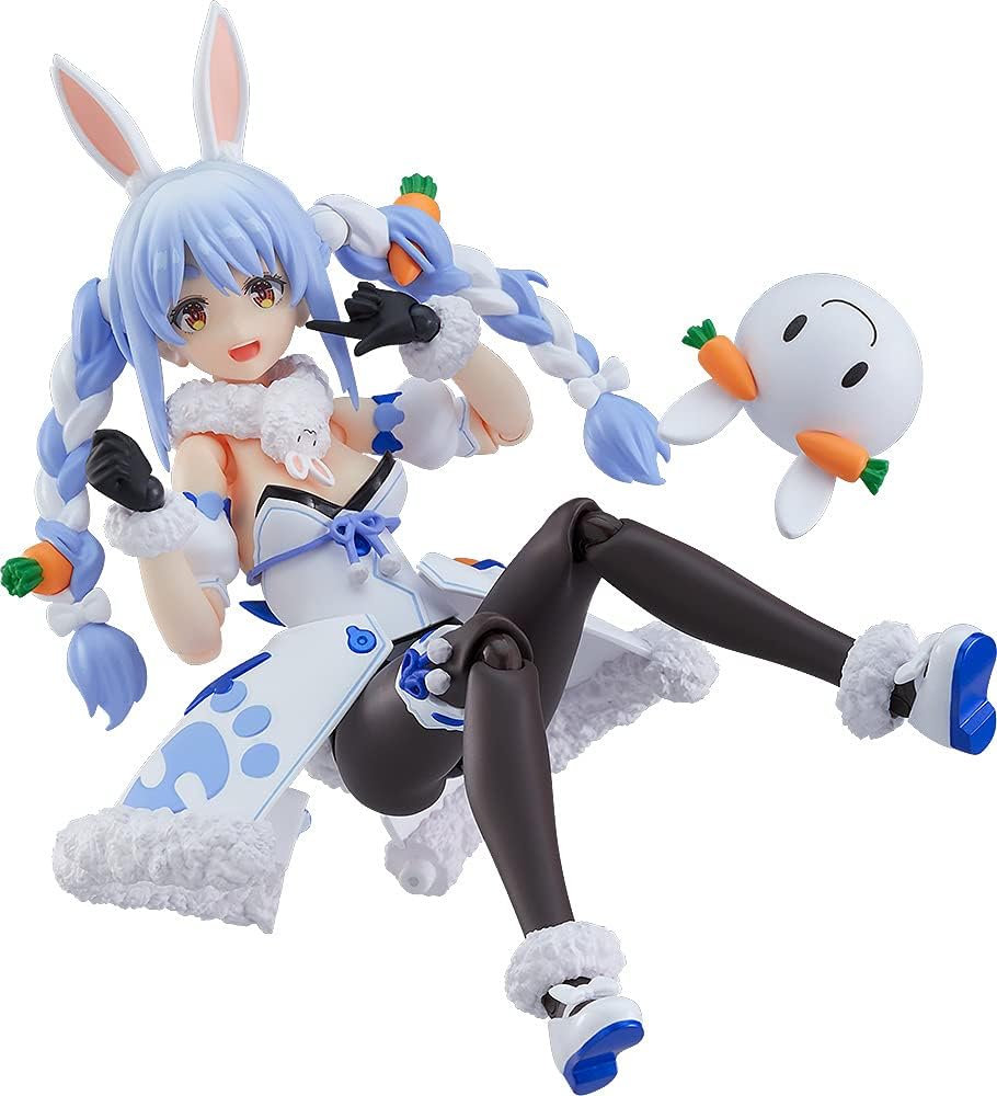 フィギュア figma 兎田ぺこら ホロライブプロダクション 3期生 アクションフィギュア 4種類表情 笑顔 ドヤ顔 いじられ顔 慌て顔 ロケットランチャー 人参 野うさぎ サングラス付き前髪 たれ耳 関節パーツ 可動性 VTuber うさ耳