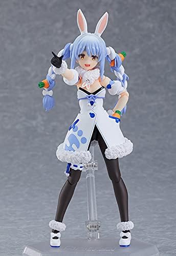 フィギュア figma 兎田ぺこら ホロライブプロダクション 3期生 アクションフィギュア 4種類表情 笑顔 ドヤ顔 いじられ顔 慌て顔 ロケットランチャー 人参 野うさぎ サングラス付き前髪 たれ耳 関節パーツ 可動性 VTuber うさ耳