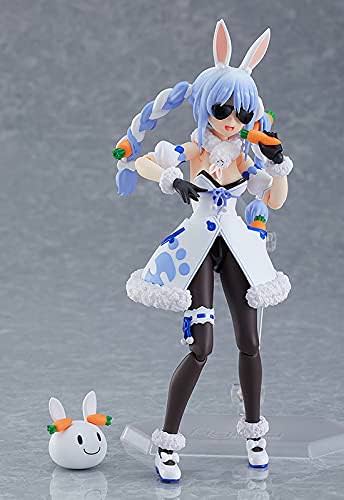 フィギュア figma 兎田ぺこら ホロライブプロダクション 3期生 アクションフィギュア 4種類表情 笑顔 ドヤ顔 いじられ顔 慌て顔 ロケットランチャー 人参 野うさぎ サングラス付き前髪 たれ耳 関節パーツ 可動性 VTuber うさ耳