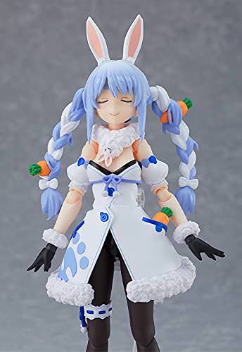 フィギュア figma 兎田ぺこら ホロライブプロダクション 3期生 アクションフィギュア 4種類表情 笑顔 ドヤ顔 いじられ顔 慌て顔 ロケットランチャー 人参 野うさぎ サングラス付き前髪 たれ耳 関節パーツ 可動性 VTuber うさ耳