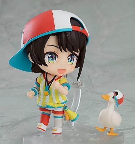 ねんどろいど 大空スバル ホロライブプロダクション 2期生 元気いっぱい 太陽少女 フィギュア 3種類表情パーツ 通常顔 キレ顔 メスバル顔 付属 マスコット スバルドダック ソーセージフォーク 専用台座 コンパクトサイズ 約100mm
