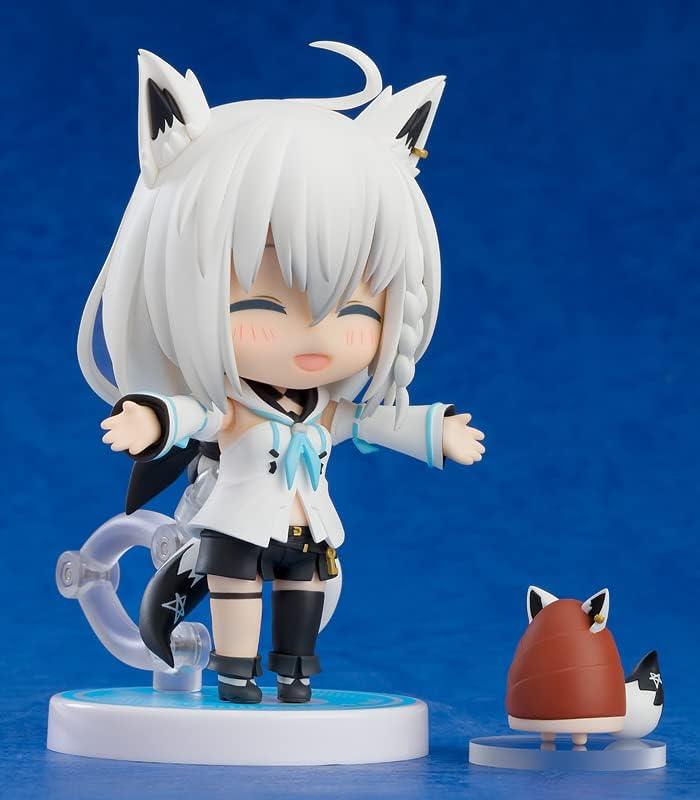 フィギュア ねんどろいど 白上フブキ ホロライブプロダクション VTuber 白髪 獣耳 オタク狐 可動フィギュア 表情パーツ3種 笑顔 通常顔 愛らしい顔 オプションパーツ フブちゃん おるやんけ とうもろこし ペットボトル 可動式 ポニーテール 尻尾 交換可能 - Trade Center