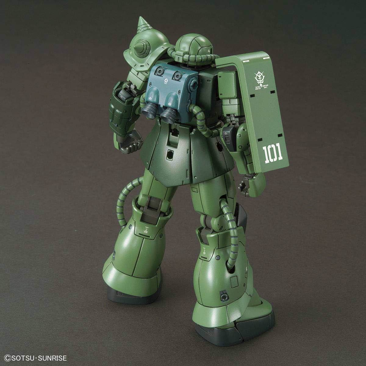 HG 1/144 ザクII C-6/R6型 機動戦士ガンダム THE ORIGIN ファルメル隊再現 精密造形 バルカン砲 マーキングシール 多彩な武装 可動性能 成形色 ブレードアンテナ 指揮官用頭部 余剰パーツ アクションベース5対応