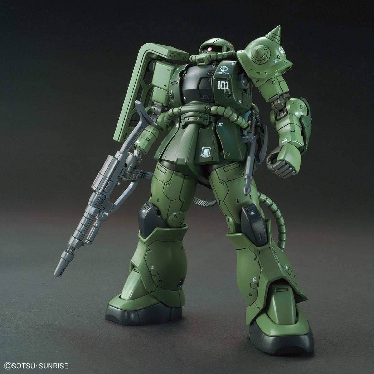 HG 1/144 ザクII C-6/R6型 機動戦士ガンダム THE ORIGIN ファルメル隊再現 精密造形 バルカン砲 マーキングシール 多彩な武装 可動性能 成形色 ブレードアンテナ 指揮官用頭部 余剰パーツ アクションベース5対応