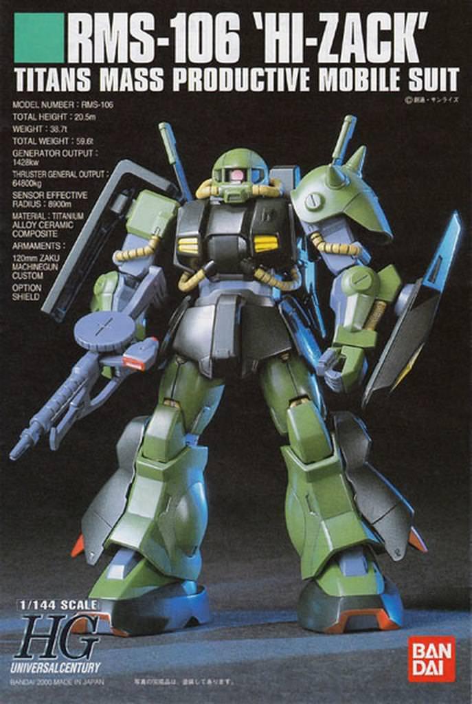 プラモデル RMS-106 ハイザック HGUC 機動戦士Ζガンダム 地球連邦軍 ティターンズカラー 量産型モビルスーツ 1 144スケール 高精度再現 スナップフィット組み立て簡単 改良型ザクマシンガン 武装付属 柔軟パワーパイプ 高可動関節並行輸入品