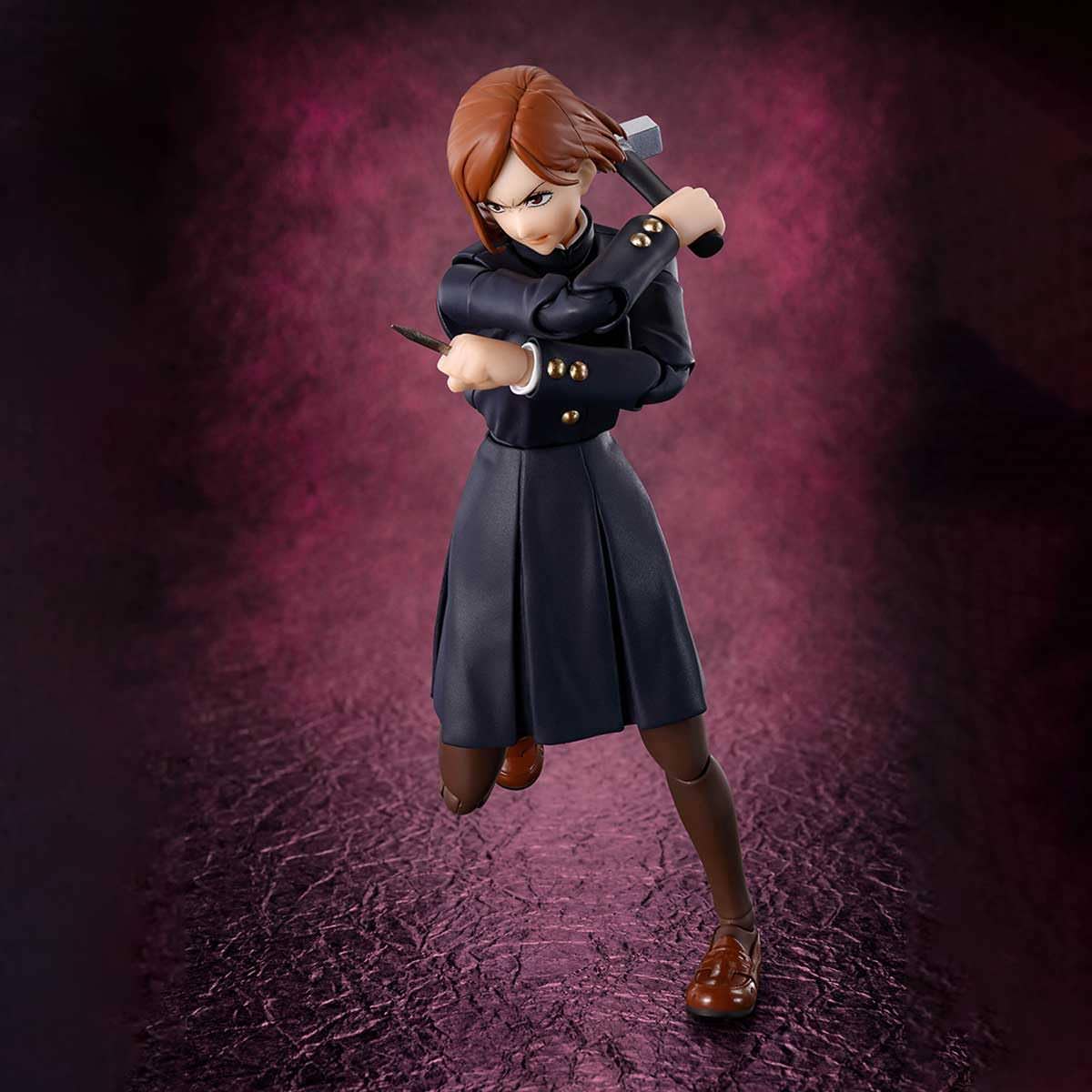 可動フィギュア 呪術廻戦 釘崎野薔薇 S.H.Figuarts Bandai Spirits 交換用表情パーツ全4種類 ハンマー 交換用手首パーツ 精密造形 可動域 呪術師 芻霊呪法