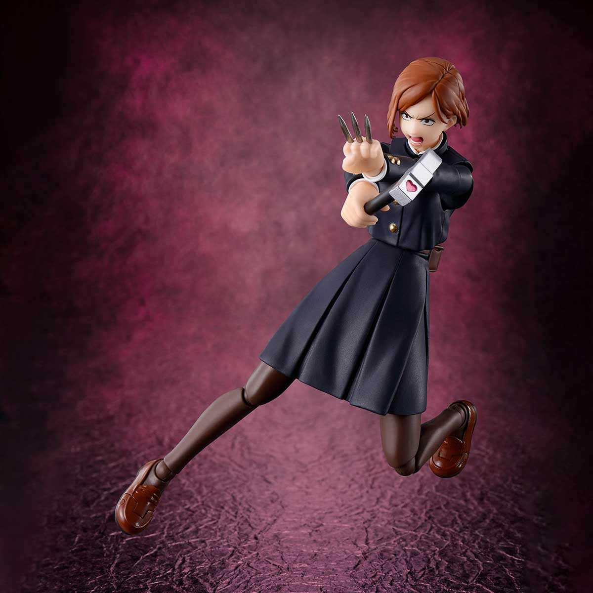 可動フィギュア 呪術廻戦 釘崎野薔薇 S.H.Figuarts Bandai Spirits 交換用表情パーツ全4種類 ハンマー 交換用手首パーツ 精密造形 可動域 呪術師 芻霊呪法